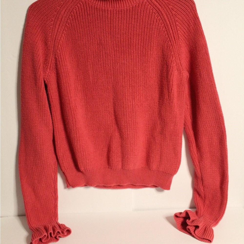 H&M Women's Vibrant Coral Turtleneck Sweater